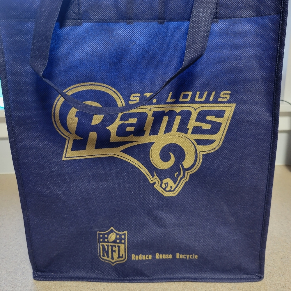 St. Louis Rams NFL Reusable Tote Bag Grocery Bag Game Day Bag